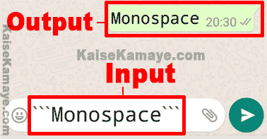 WhatsApp Message Me Bold Italic and Strikethrough Text Kaise Likhe, Whatsapp me Monospace Text Kaise Likhe, How to Use Bold, Italic and Strikethrough Text on WhatsApp in Hindi